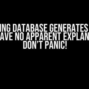 Restoring Database Generates Errors that Have No Apparent Explanation? Don’t Panic!