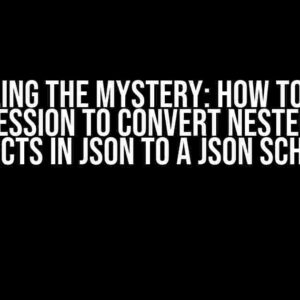 Unraveling the Mystery: How to Write a jq Expression to Convert Nested Array Objects in JSON to a JSON Schema